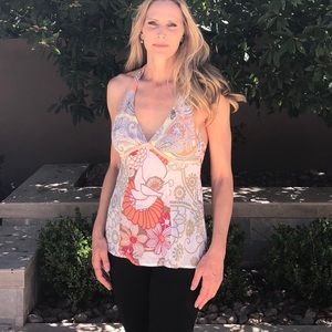 Hippy Floral Halter Top